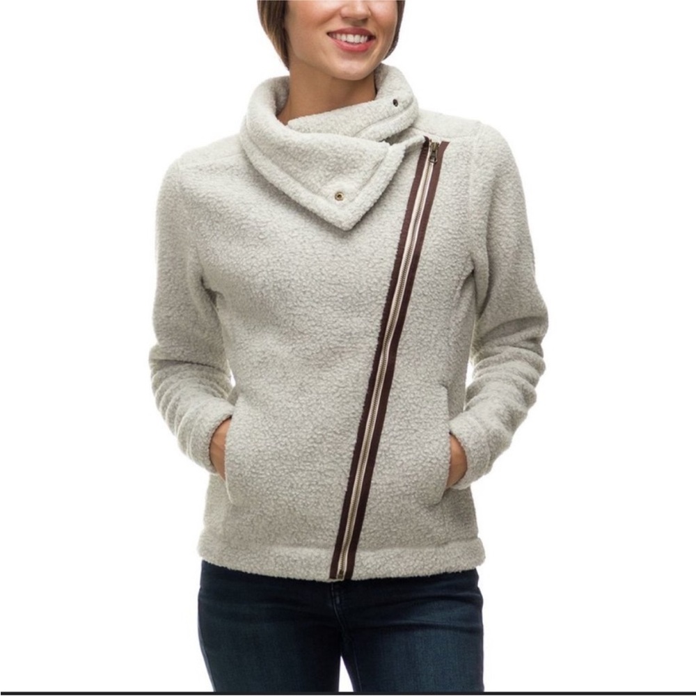 Basin + Range Lily Heavyweight Fleece Jacket in Crème Sz XS